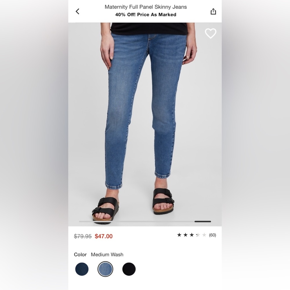 Brand new GAP Maternity slim jeans.